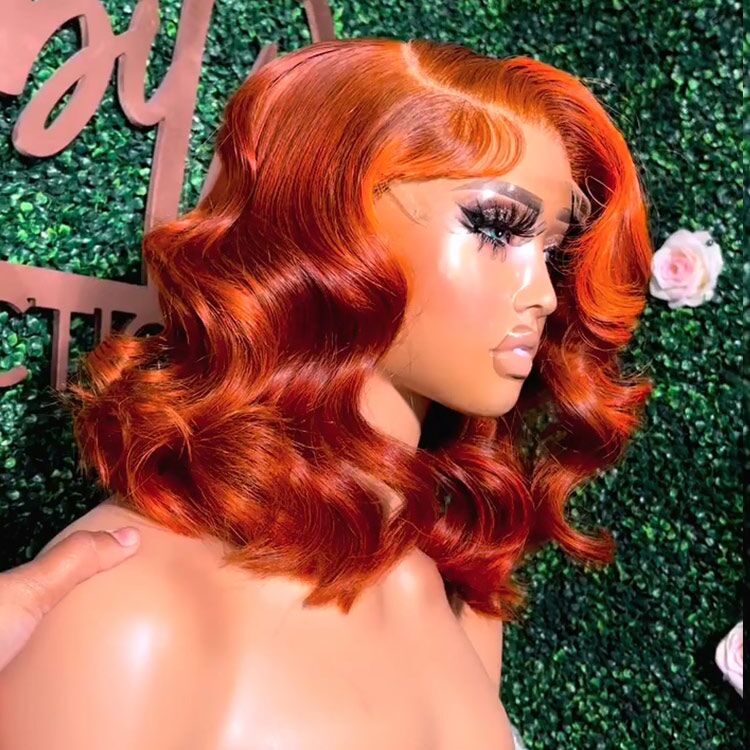 Copper Short Red Bob Wig
