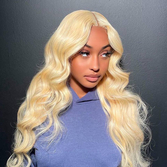 Blonde Body Wave Lace Wigs With Baby Hair.