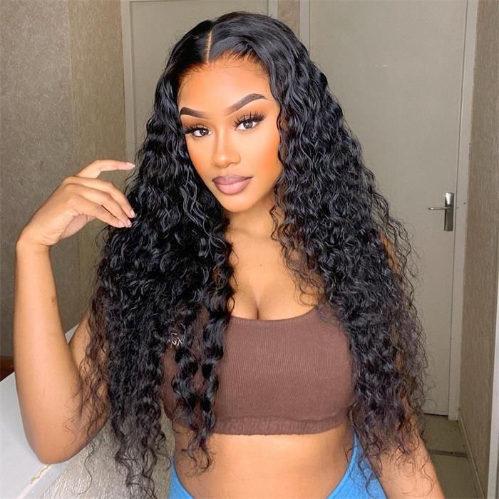 Brazilian Deep Wave Lace Front Wig.