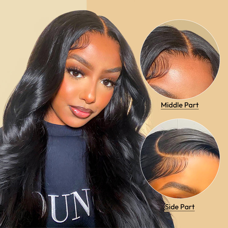 Transparent Skin Melt HD Lace Wigs Body Wave Real Hair.