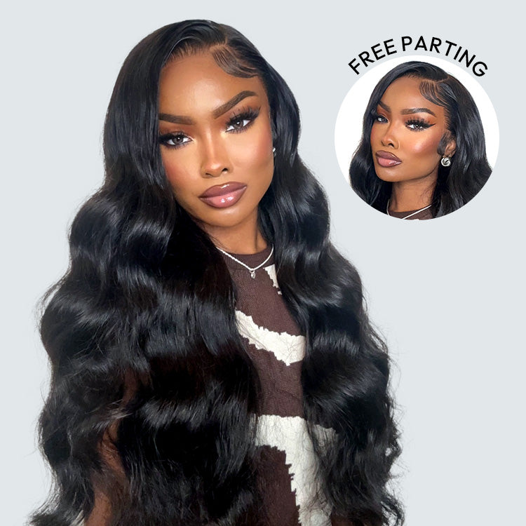 Transparent Skin Melt HD Lace Wigs Body Wave Real Hair.